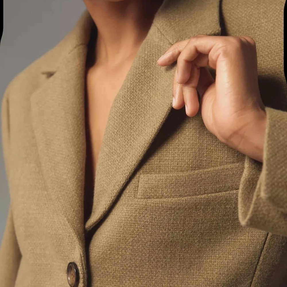 ANTHROPOLOGIE Cropped Blazer Jacket size 12 - Picture 4 of 13